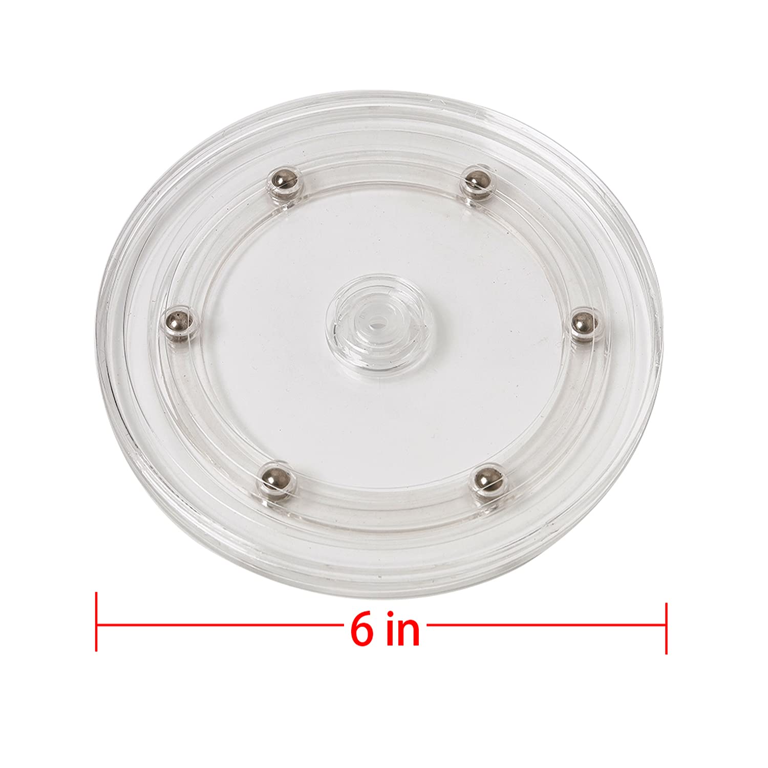 6'' Lazy Susan Turntable Acrylic Ball Bearing Rotating Tray for Spice Rack Table Cake Kitchen Pantry Decorating TV Laptop Computer Monitor
